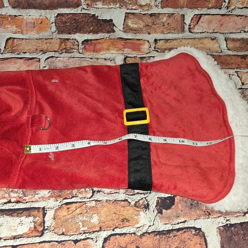Festive Red Dog Santa Costume